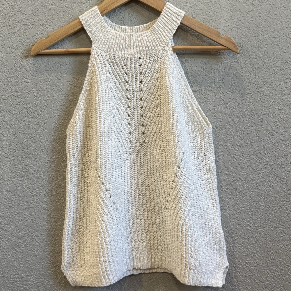 Knit Halter Tank Top Sleeveless Knit Shirt 100% Cotton Beachy Vacation Bridal
